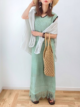 「a:mure（アミュール）のアイテム」を使った、kuuuuraさん（レディース・158cm）の夏コーディネート