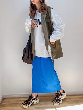 「SEVENDAYS=SUNDAY（セブンデイズサンデイ）のアイテム（Tシャツ/カットソー）」を使った、kuuuuraさん（レディース・158cm）の秋コーディネート