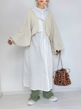 「sakishimatokyo（サキシマトーキョー）のアイテム（Tシャツ/カットソー）」を使った、kuuuuraさん（レディース・158cm）の秋コーディネート