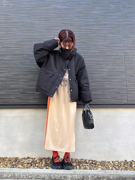 「アイテム（トートバッグ）」を使った、kuuuuraさん（レディース・158cm）の秋コーディネート