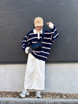 「BAYFLOW（ベイフロー）のアイテム」を使った、kuuuuraさん（レディース・158cm）の冬コーディネート