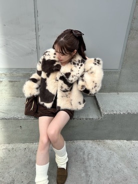 「アイテム（バレッタ/ヘアクリップ）」を使った、mayoさん（レディース・153cm）の冬コーディネート