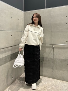 「イエベ」｜「アイテム（スウェット）」を使った、mayoさん（レディース・153cm）の冬コーディネート