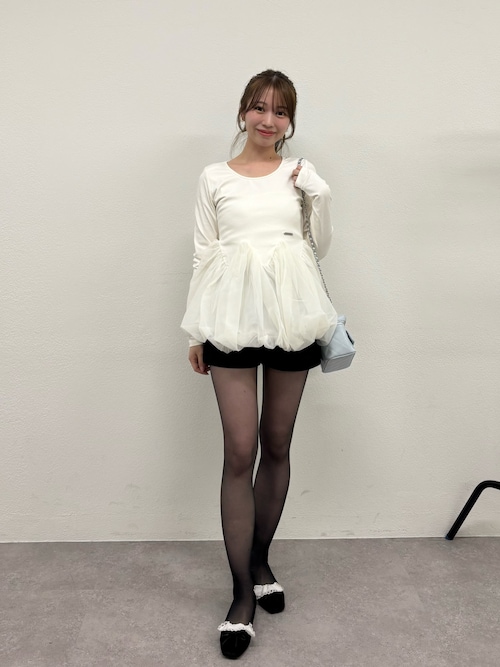 WEB限定【SALON by Chico】チューリップチュールバルーントップス（T