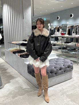 「アイテム（ボストンバッグ）」を使った、mayoさん（レディース・153cm・20代）の冬コーディネート