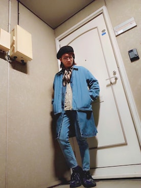 「NO ID.（ノーアイディ）のアイテム（財布/小物）」を使った、凜ノ助さん（メンズ・165cm）の秋コーディネート