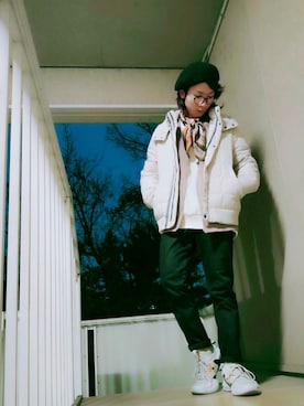 「NO ID.（ノーアイディ）のアイテム（財布/小物）」を使った、凜ノ助さん（メンズ・165cm）の冬コーディネート