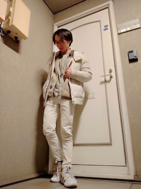 「NANO universe（ナノユニバース）のアイテム（ダウンジャケット/コート）」を使った、凜ノ助さん（メンズ・165cm）の冬コーディネート