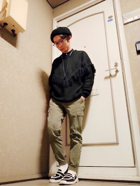 「無（ム）のアイテム（ハンチング/ベレー帽）」を使った、凜ノ助さん（メンズ・165cm）の秋コーディネート