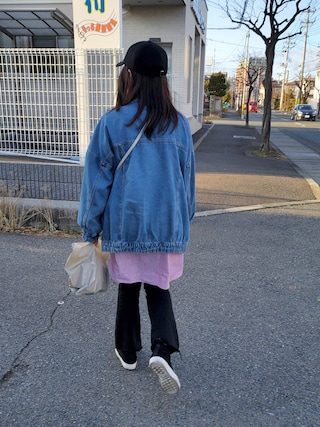VETEMENTS ヴェトモン モノグラムロゴデニムジャケット ブルー H&M（エイチ・アンド・エム）の「H&M - オーバーサイズ デニム