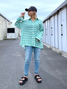 「AVIREX DEPOT」｜Reinaさん（レディース・155cm）の夏コーディネート