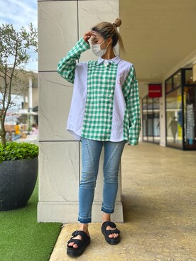 Reinaさん（レディース・155cm）の春コーディネート