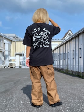 「AVIREX DEPOT」｜Reinaさん（レディース・155cm）の夏コーディネート