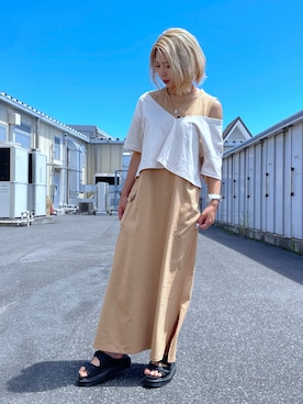「AVIREX DEPOT」｜Reinaさん（レディース・155cm）の夏コーディネート