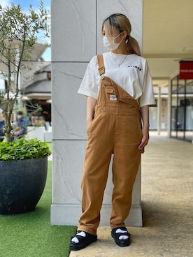 「アビレックス(AVIREX)」｜「アイテム（オールインワン・サロペット）」を使った、Reinaさん（レディース・155cm）の夏コーディネート