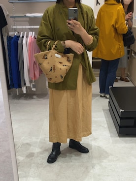 「R&D.M.Co OLDMAN’S TAILOR（オールドマンズテイラー）のアイテム」を使った、Ｋaさん（レディース・162cm）の春コーディネート