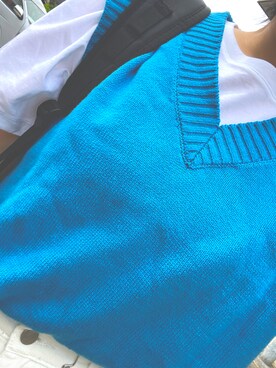 「U.S. POLO ASSN.（ユーエスポロアッスン）のアイテム（ベスト）」を使った、민さん（レディース・156cm）の春コーディネート