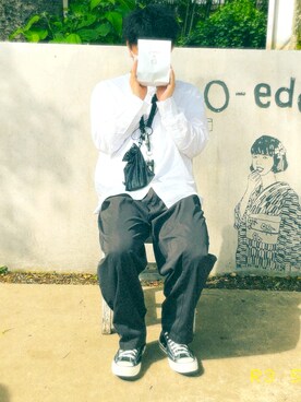 「Hint&Wit（ヒントアンドウィット）のアイテム」を使った、ｹｲﾀさん（メンズ・166cm）の夏コーディネート