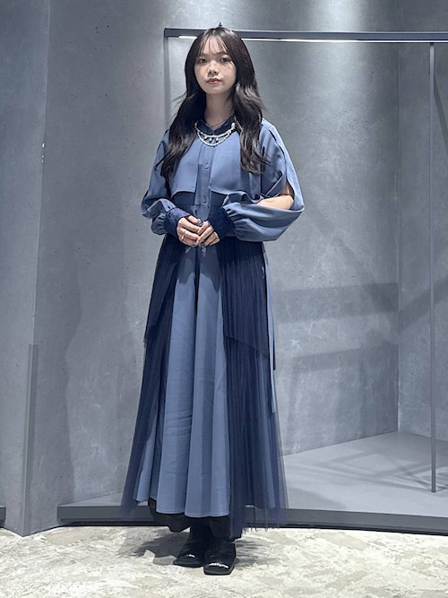 セール】2Pシアープリーツスカートツキワンピース(HARE)（ワンピース