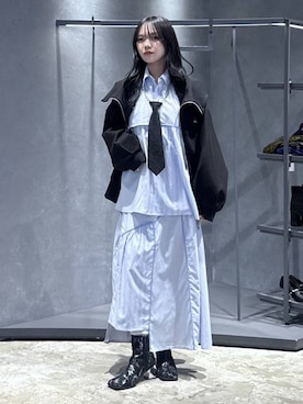 「HARE（ハレ）のアイテム（フォーマルスーツ/小物）」を使った、佐藤静香さん（レディース・159cm）の冬コーディネート