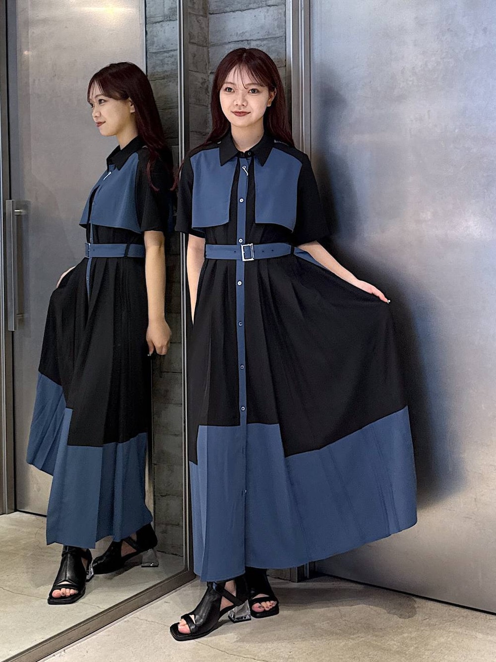 プリーツカットアウトワンピース(HARE)を使った人気ファッション