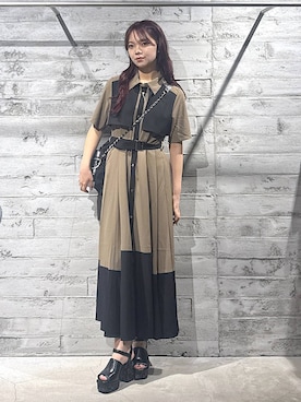 「HARE（ハレ）のアイテム」を使った、佐藤静香さん（レディース・159cm）の夏コーディネート