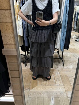 「アイテム（キャミソール）」を使った、佐藤静香さん（レディース・159cm・10代）の夏コーディネート