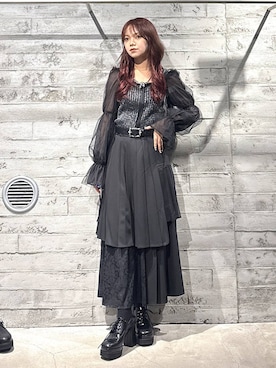 「HARE（ハレ）のアイテム（ベルト）」を使った、佐藤静香さん（レディース・159cm）の夏コーディネート