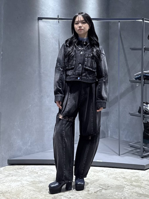 セール】レースキリカエデニムジャケット(HARE)（デニムジャケット