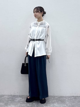 「HARE（ハレ）のアイテム（その他パンツ）」を使った、佐藤静香さん（レディース・159cm・20代）の春コーディネート