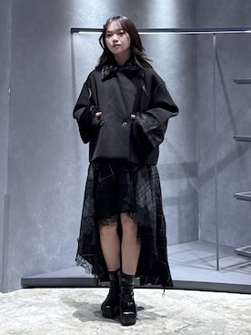 「アイテム（ピーコート）」を使った、佐藤静香さん（レディース・159cm・20代）の秋コーディネート