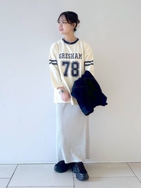 「アイテム（ジャケット/アウター）」を使った、佐藤静香さん（レディース・159cm・10代）の冬コーディネート