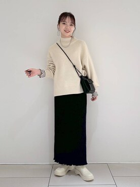佐藤静香さん（レディース・159cm）の冬コーディネート