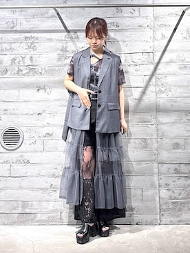 「アイテム（パンツ）」を使った、佐藤静香さん（レディース・159cm・20代）の夏コーディネート