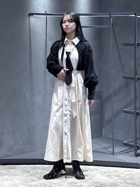 「HARE（ハレ）のアイテム（フォーマルスーツ/小物）」を使った、佐藤静香さん（レディース・159cm）の冬コーディネート