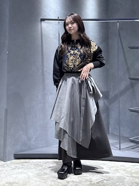 「HARE（ハレ）のアイテム（スウェット）」を使った、佐藤静香さん（レディース・159cm）の秋コーディネート