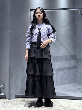 「アイテム（フォーマルスーツ/小物）」を使った、佐藤静香さん（レディース・159cm）の冬コーディネート