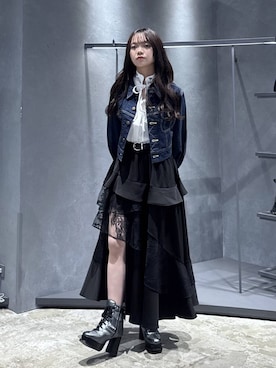 「HARE（ハレ）のアイテム（デニムジャケット）」を使った、佐藤静香さん（レディース・159cm）の秋コーディネート