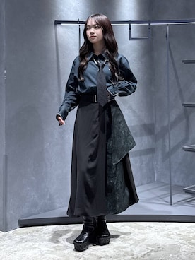 「アイテム（フォーマルスーツ/小物）」を使った、佐藤静香さん（レディース・159cm）の秋コーディネート