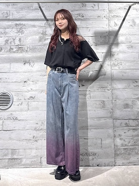 「アイテム（パンツ）」を使った、佐藤静香さん（レディース・159cm・20代）の夏コーディネート