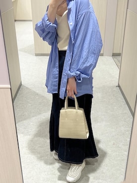 「COMOLI（コモリ）のアイテム」を使った、ちあきさん（レディース・153cm）の春コーディネート