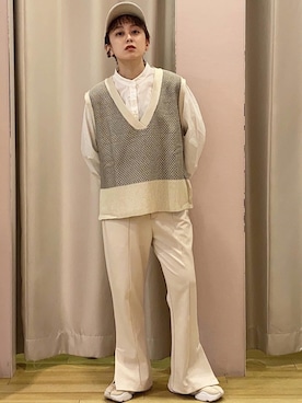 「NEW BALANCE（ニューバランス）のアイテム（帽子）」を使った、ちあきさん（レディース・154cm）の夏コーディネート