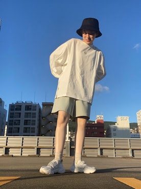 「SLURR（スラ―）のアイテム」を使った、ちあきさん（レディース・154cm）の夏コーディネート