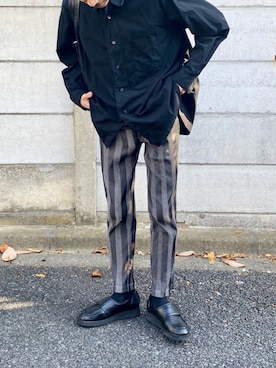 「Yohji Yamamoto（ヨウジヤマモト）のアイテム（バッグ）」を使った、Yusuke Katsurayamaさん（メンズ・170cm）の夏コーディネート