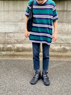 「Yohji Yamamoto（ヨウジヤマモト）のアイテム（バッグ）」を使った、Yusuke Katsurayamaさん（メンズ・170cm）の夏コーディネート