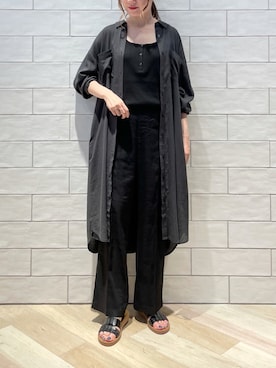 「リブタンクトップ」｜「アイテム（ワンピース/ドレス）」を使った、mioさん（レディース・163cm）の夏コーディネート