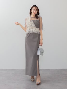 「アイテム（ドレス）」を使った、Lejaさん（レディース・158cm）の冬コーディネート