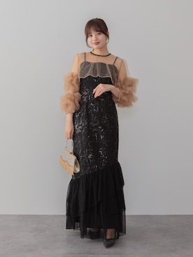 「アイテム（ドレス）」を使った、Lejaさん（レディース・155cm）の秋コーディネート