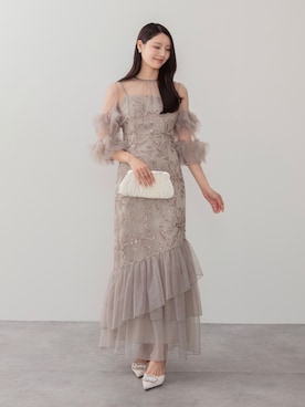 「アイテム（ドレス）」を使った、Lejaさん（レディース・163cm）の秋コーディネート