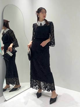 「アイテム（ドレス）」を使った、Lejaさん（レディース・158cm）の秋コーディネート